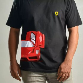 تصویر تیشرت طرح ماشین فراری Ferrari Tshirt C09 
