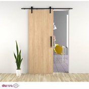 تصویر مکانیزم ریلی درب چوبی آویز از بالا مدل روستیک آلباتور Albatur کد 1198800 