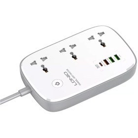 تصویر چند راهی برق و شارژر هوشمند الدینیو مدل Ldnio SCW3451 Ldnio SCW3451 Wifi Smart Power Strip