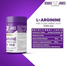 تصویر ال آرژنین 120کپسول دنیس جمز Dennis James L-ARGININE 120TAB