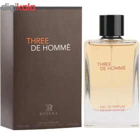 تصویر ادوپرفیوم مردانه روونا مدل Three De Homme | تر د هوم Rovena Three De Homme For Men 100ml