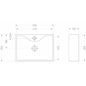 تصویر روشویی روکابینتی آیلار سینا چینی Aylar Counter Basinَ