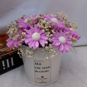 تصویر شمع تزئینی باکس گل SM2 