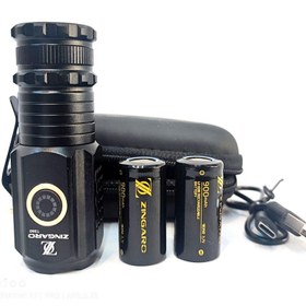 تصویر مینی چراغ قوه پلیسی زینگارو مدل T350 Mini police flashlight Zingaro T350 model