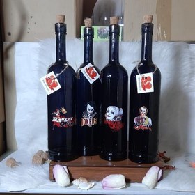 تصویر بطری ایسلندی مشکی با درب چوب پنبه وارداتی حجم یک لیتری محصول جدید و بسیار با کیفیت 