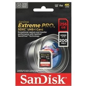 تصویر کارت حافظه SDXC سن دیسک مدل Extreme Pro V30 کلاس 10 استاندارد UHS-I U3 سرعت 200mbps ظرفیت 256 گیگابایت SanDisk SDXC Extreme Pro V30 UHS-I U3 200mbps - 256GB