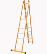 تصویر نردبان ۳۴ پله ۹ متری سه تکه الگانت آلوم پارس 