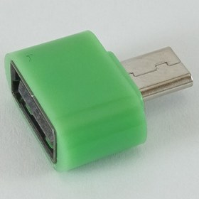 تصویر مبدل microUSB OTG مدل 113 - سبز 