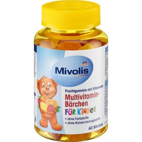 تصویر پاستیل مولتی ویتامین کودکان میولیس، ۶۰ عددی Multivitamin Mivolis