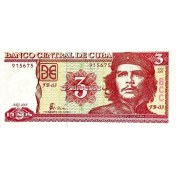 تصویر اسکناس ۳ پزو کوبا چگوارا 