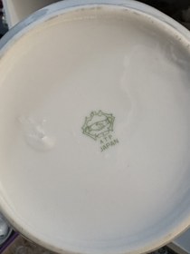 تصویر قندان چینی قدیمی گل میخک 