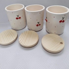 تصویر بانکه سه عددی بزرگ مدل آلبالو برجسته جنس سرامیک 