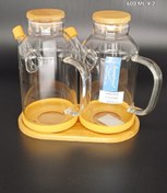 تصویر ست دوتایی روغن ریز وابلیمو ریز با زیر بامبو و درب بامبو ست دوتایی روغن ریز وابلیمو ریز با زیر بامبو و درب بامبو