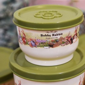 تصویر ظرف خرگوشی پنج تکه فریزری دربدار - سایز کوچک Bobby Rabbit