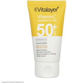 تصویر کرم ضد آفتاب رنگی ویتالیر +SPF50 مدل LB مناسب انواع پوست حجم 40 میلی لیتر 