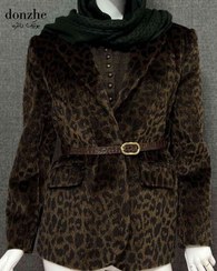 تصویر پالتو زنانه پلنگی 