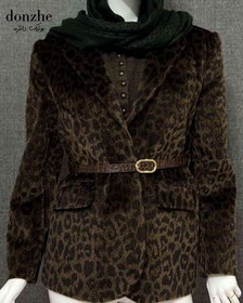 تصویر پالتو زنانه پلنگی 