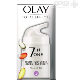 تصویر کرم ضد چروک 7 کاره شب اولای مدل Total Effects حجم 50 میل OLAY TOTAL EFFECTS 7 IN ONE NIGHT MOISTURISER