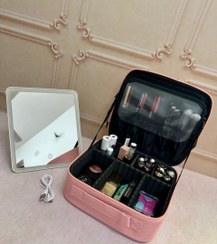 تصویر کیف لوازم آرایشی آینه دار LED شارژی قابل حمل 