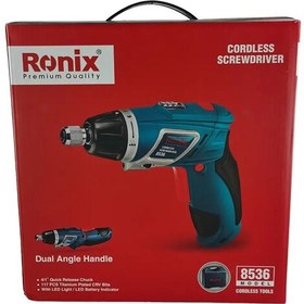 تصویر پیچ گوشتی شارژی 3.6 ولت لیتیوم رونیکس مدل 8536 Ronix 8536 Cordless screw driver