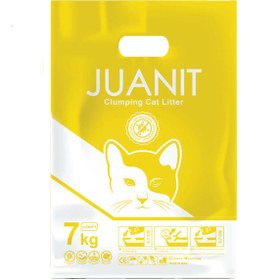 تصویر خاک گربه ژوانیت با رایحه لیمو 7 کیلوگرم ا Juanit cat litter, lemon scent, 7 kg Juanit cat litter, lemon scent, 7 kg