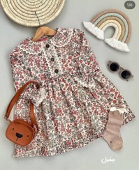 تصویر پیراهن دخترانه لینن چهار فصل گلبهار 