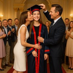 تصویر لباس فارغ‌التحصیلی فری‌سایز 