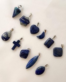 تصویر پلاک گردنبند لاجورد - عدد۳ 