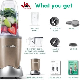 تصویر مخلوط کن و آسیاب نوتریبولت مدل NUTRIBULLET NBR1212M NutriBullet Multi-Function High Speed Blender, Mixer System With Nutrient Extractor, Smoothie Maker, Grey, NBR-1212M