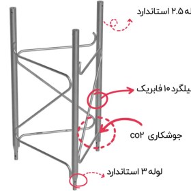 تصویر دکل مهاری G35 ارتفاع 6 متر با متعلقات کامل Dakal G35-6