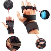 تصویر دستکش بدنسازی مردانه مدل کراس فیت Gym gloves