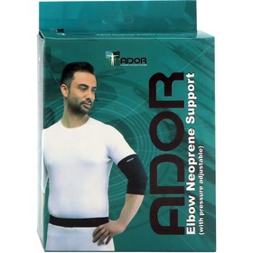 تصویر آرنج بند الاستیک آدور با کش ساپورت Ador Elastic Elbow Neoprene Support with Pressure Adjustable