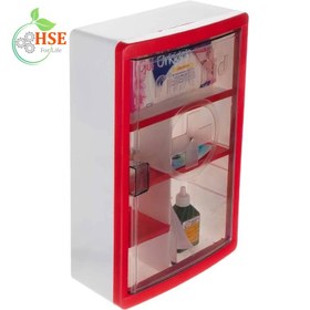 تصویر جعبه کمک های اولیه پلاستیکی قابل نصب بر روی دیوار 