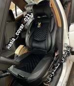 تصویر روکش صندلی خودرو ایران خودرو مناسب سمند و سورن با پد گردن و گودی کمر 