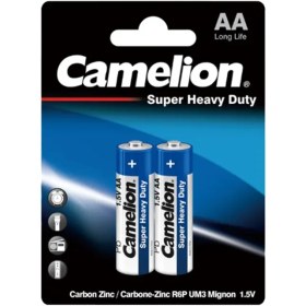 تصویر باتری Super Heavy Duty قلمی کملیون بسته 2تایی اندازه AA ا Camelion Super Heavy Duty AA Battery *2 Camelion Super Heavy Duty AA Battery *2