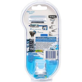 تصویر تیغ اصلاح آقایان چهار لبه شیک Schick Quattro Titanium 4 بسته 1 عددی 