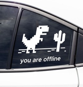 تصویر برچسب ماشین You Are Offline 