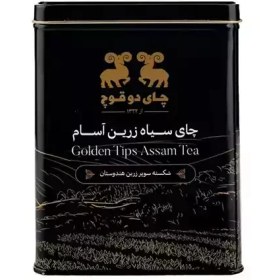 تصویر چای دو قوچ فلزی شکسته زرین ممتاز 450 گرم doghooch golden tea