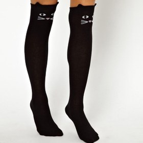 تصویر خرید ست جوراب مادر و کودک بلند گربه گوش دار کد PH375.1 