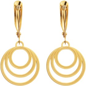 تصویر گوشواره طلا 18 عیار طرح هندسی زنانه مدل ME0990 DOUSTAN ME0990 Gold Earring For Women