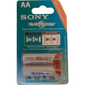 تصویر باتری قلمی قابل شارژ سونی مدل NH-AA ا Sony NH-AA 4600mAh Rechargeable Battery Sony NH-AA 4600mAh Rechargeable Battery