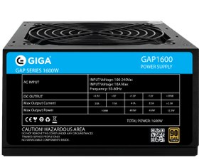 تصویر منبع تغذیه(پاور) کامپیوتر 1600 وات ماژولار گیگا مدل GIGA GAP1600 80 Plus POWER 