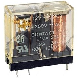 تصویر رله شیشه ای پی ال سی پایه معکوس امرون 12 ولت 10 آمپر 5 پایه OMRON PLC G2L-113P-V 