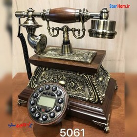 تصویر تلفن رو میزی چوبی والتر کد 5061 