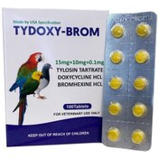 تصویر قرص ضد عفونت و سرماخوردگی تایدوکسی برم مخصوص کبوتر و پرندگان زینتی ورق 10 عددی TYDOXY BROM 
