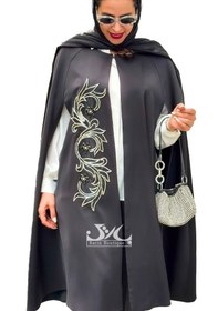 تصویر مانتو شنل مجلسی ساتن امریکایی 