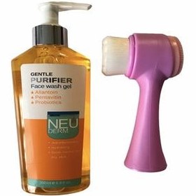 تصویر پک ژل شستشو صورت مدل Gentle Purifier حجم 200 میل به همراه برس پاک کننده صورت مدل Neoderm Gentle Purifier Face Wash Gel 200