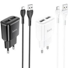 تصویر شارژر هوکو مدل C88A + کابل میکرو یو اس بی Hoco C88A Wall charger with MicroUSB