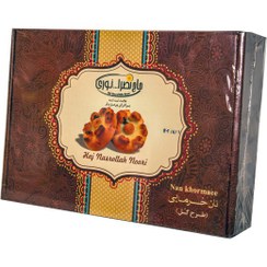 تصویر نان خرمایی گردویی طرح گل حاج نصرالله نوری ۷۵۰ گرمی 