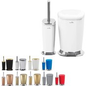 تصویر برس توالت و سطل زباله ایمن آب - مدل ونیز IMEN AB Toilet Brush and Trashcan - MODEL : VINICE